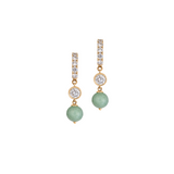 Matcha Jade and Diamond Huggies