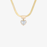 Herringbone Heart Necklace