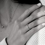 Marquise Dot Wedding Ring