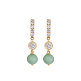 Matcha Jade and Diamond Huggies