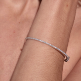 White Gold Diamond Bangle 